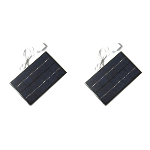 2X 2W 5V 380MA USB  Solar Panel Module DIY Polysilicon Solar Cell Charger for Phone USB Fan
