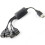 3X 1 Hane Till 4  USB HUB Splitter FöRläNg Kabel USB 2.0 FöRläNgningsdatakabel StröMadapter Socket Converter 5