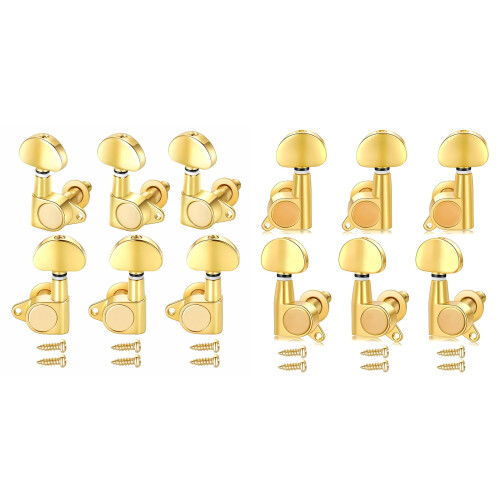 6Pcs Metal Guitar Tuning Key Machine Head Knob-45 Degrees 1