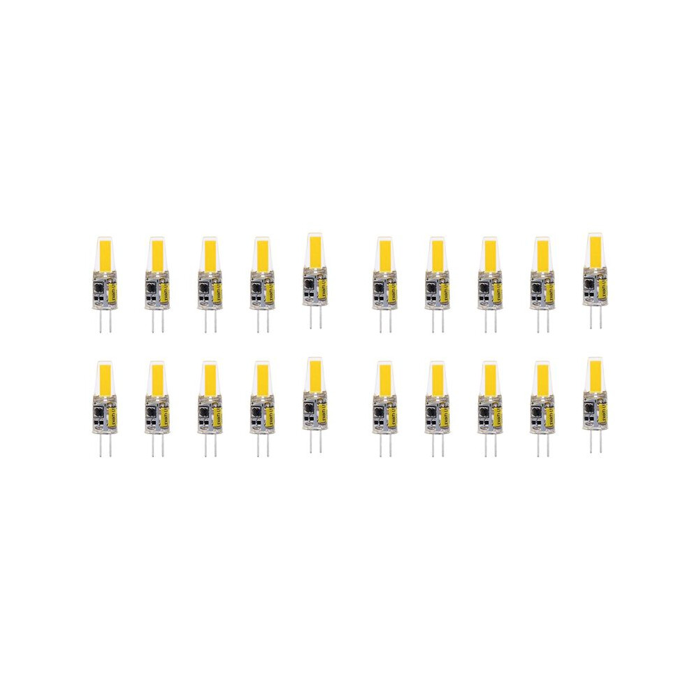 20Pcs G4 Led Cob Lamp 3W Bulb Candle Lights Replace 30W 40W Halogen For Chandelier Spotlight, Ac Dc12v Warm White 6031418851612