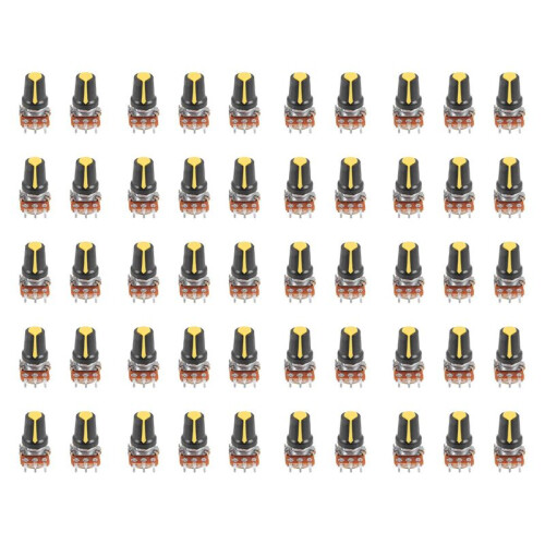 50 Piece 100K Ohm 3 Terminals Linear Taper Rotary Audio B Type Potentiometer Pot