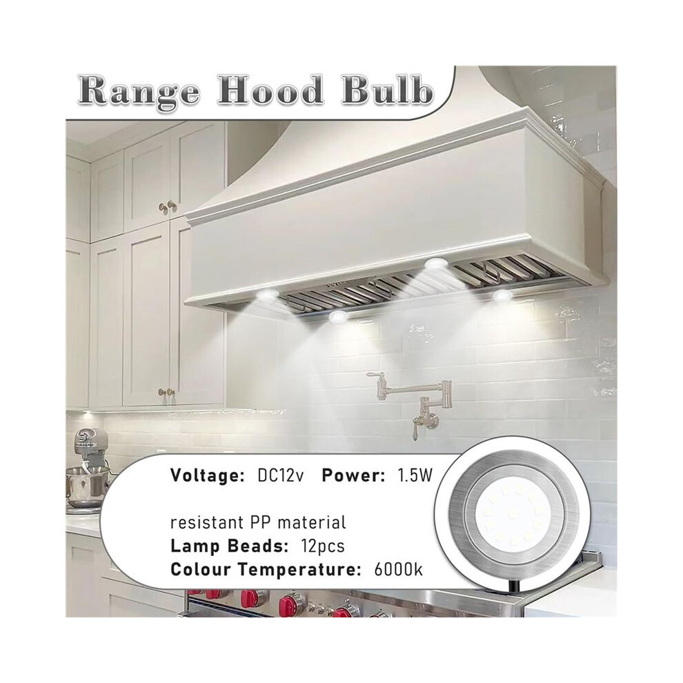 4Pack 1.5W Range Hood Light Bulbs,12Vdc Kitchen Cooker Hood Light Bulbs,Kitchen Light 20W Halogen Light Bulbs 6034004517145