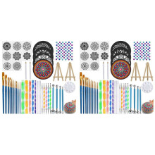 90 PCS Mandala Dotting Tools Set, Stencil Painting Arts Supplies Tools Kits Including Stencil Templates, Easel
