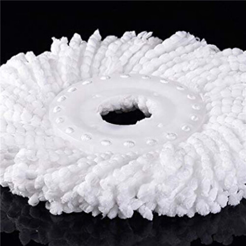Mop Micro- Refill for 360 Spin Magic Mop-Microfiber Replacement Mop -Round Shape Standard Size (White-9 Pack)