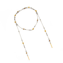 Schicke Halskette mit Rosenblüten-Design,-03 Altgold 7497