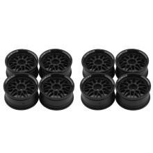 8 Peças 1.9 Polegadas Plástico 52 mm Aro Do Cubo da Roda para Carro RC 1/10 -Road Drift  HPI  RedCat Sakura HSP, Preto