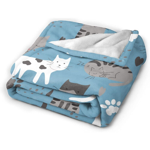 Κουβέρτα από φλις Cats Paws 18x18 εκ. 1