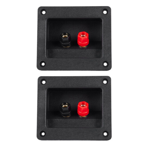 2Stck 90X78mm Square Binding Post Typ Lautsprecherbox Terminal Cup Wire Connector Board 1
