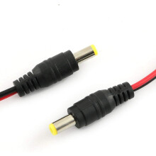 6Pcs  Power Connectors 5.5 x 2.1mm Female Socket with Threaded Socket with Cable and Male  Socket Plug with Wire