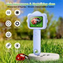 Microscope for Kids, Kids Microscope with Sample Slide, Educational Science Kit Toys for 3+ Year Old Girls