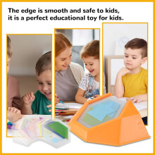 Preschool Color Code Games Logic Jigsaws for Kids Figure Cognition Spatial Thinking Educational Toy Learning Skills (A)