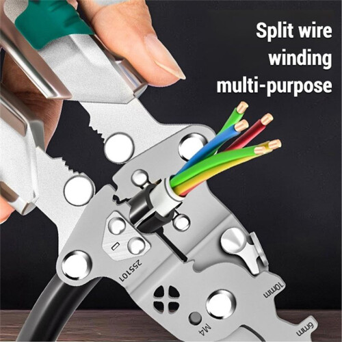 Electrical Pliers, 2026 Upgrade Folding Stylus Screwdriver Wire Stripper,for Cutting and Pulling Wires Cable