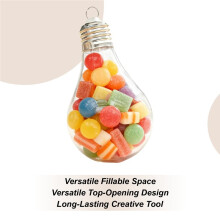 Lot de 12 Ampoules Transparentes pour Loisirs Créatifs,  Ouverture, Cadeaux de Fête, Contenants à Bonbons, Décorations Lumineuses à Remplir