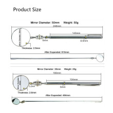 6X Universal Automotive Maintenance Inspection Mirror Folding Telescopic Reflector WeldingInspection Mirror 50Mm