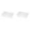 2X Plastic File Organizer Transparent Square Storage Box Storage Box File Storage Box M 1