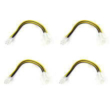 4 StüCk 20 cm 4 Pin Power ATX 4 Pin Stecker auf Buchse PC CPU Netzteil VerläNgerungskabel 4 Pin Stecker Adapter für Hauptplatine
