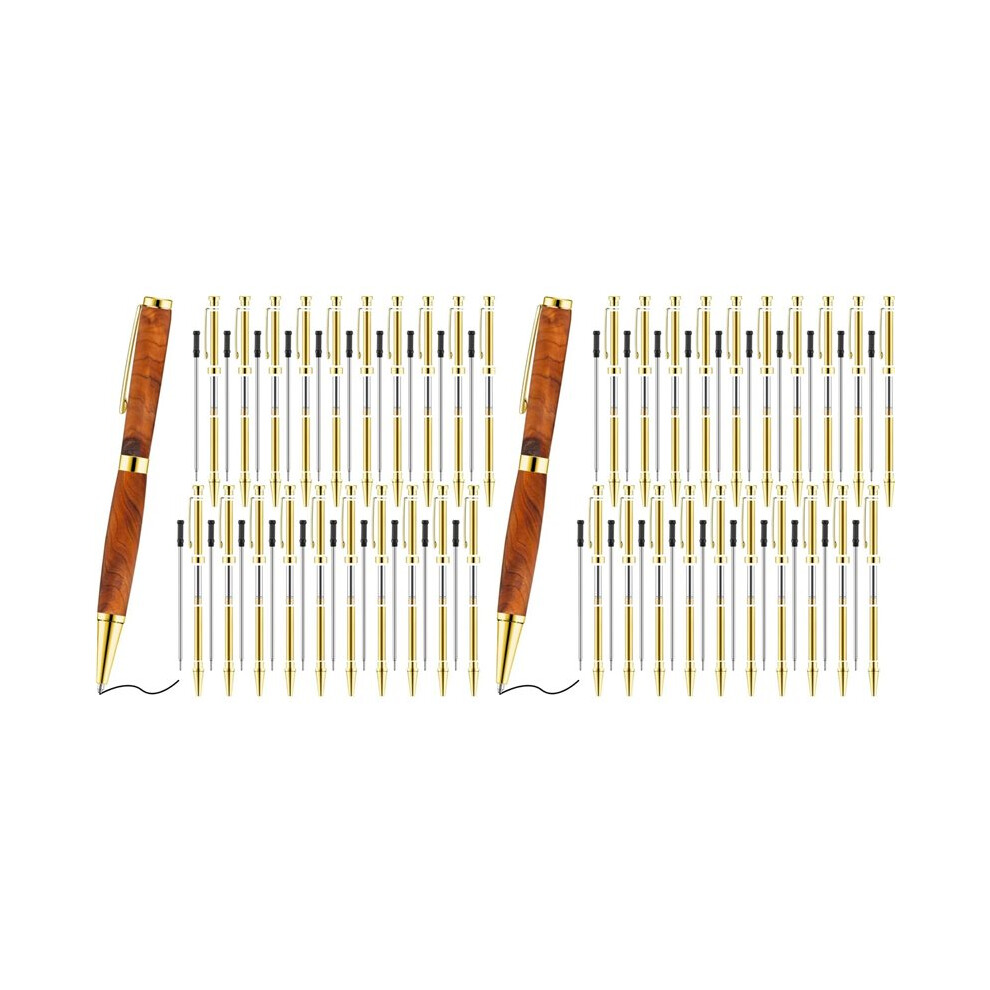 Photos - Other Hand Tools 40pcs 7mm Slim Pen Set with Refills Wood Rotary Pen Kit Lathe Turning Supplies for DIY Copper Friends Teacher Student B