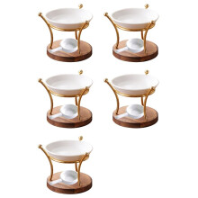 5X Lampe Poêle Brûleur à Huile Essentielle Céramique Diffuseur Fer Décoration Four Support Bureau Cire Fondre Cheminée