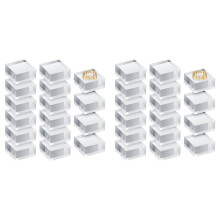 Clear Acrylic Blocks Square Display Block Clear Polished Jewelry Display Stand Ring Showcase Holder Base 32pcs