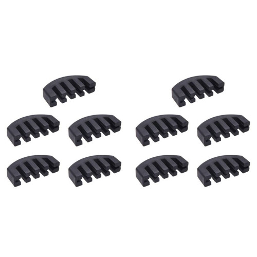 10X Rubber Mute Silencer 4/4 Violin Fiddle Slight Practice Black