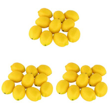 Faux Fruits Maison Maison Cuisine Fête Décoration Artificielle Réaliste Simulation Jaune Citron 30 Pcs Ensemble