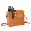 Leather Crossbody Water Cup Storage Bag with Adjustable Shoulder Strap Brown 1