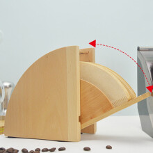 Hand-Drip Coffee Filter Paper Holder with Lid for  Tapered Filter Paper Box Storage Rack Dust-Proof