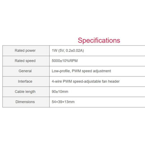CM5-Lüfter für Raspberry Pi Compute Module 5, 5 V, 3007, Geräuscharm, mit Wärmeleitendem Band 2