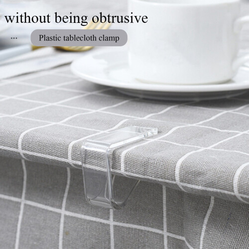 4 Pieces Picnic Clips, Spring Tablecloths Tablecloth Clip, Transparent 2