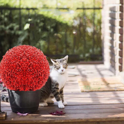 Yuoaen artificial boxwood topiary balls 2 pcs 2