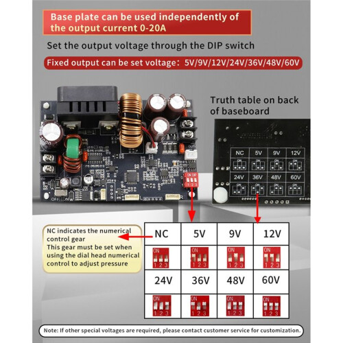 XY6020LV CNC Adjustable  Power Supply Constant Voltage Constant Current Maintenance 20A/1200W Step-Down Module 2