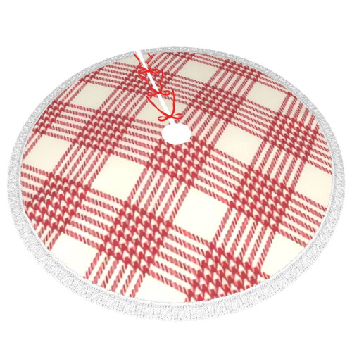 Geruite kerstboomrok van 122 cm (48 inch) van polyester. 2
