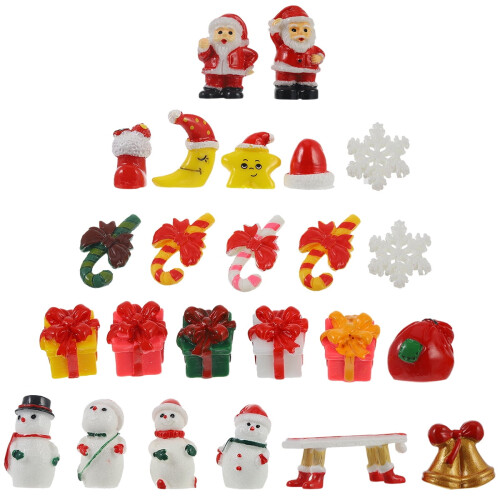 Kerst sneeuwbol feeënfiguurtjes van hars, 6 stuks 2