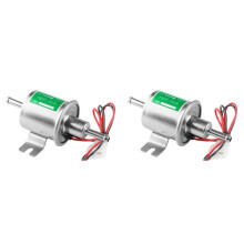 2X Universal 12V HEP-02A Fuel Transfer Pump Inline Electric Low Pressure Fuel Pump Gas Fuel Pump
