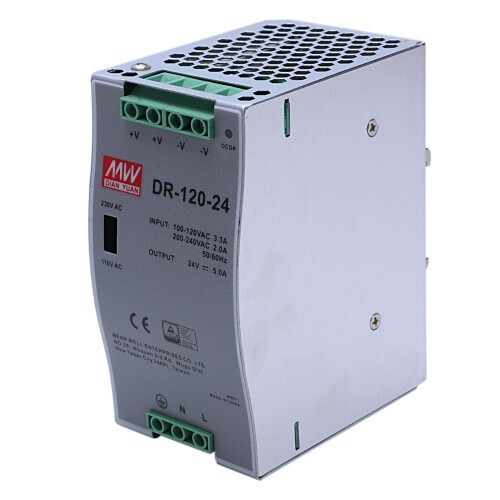 2X DR-120-24 120W 24V 5A Puissance De Commutation Montage Sur Rail D'Alimentation Commutation Source De Courant 1