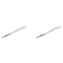 2X Aquarium Fish Tank Live Plants Curved Tweezers Cutting Stainless Steel 28cm