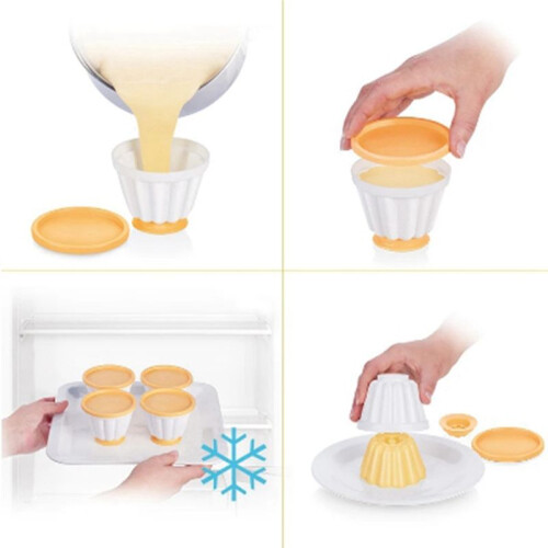 Puddingkoppar, Yoghurtkoppar med Lock, Mousse Geléformar, Puddingkoppar med Lock 2