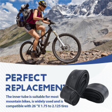 2 PZ Tubi Bici per Pneumatici Bici da 26 Pollici X 1.75/1.95/2.10/2.125, Tubo Interno per Bici MTB con Valvola Schrader Accessori per Biciclette