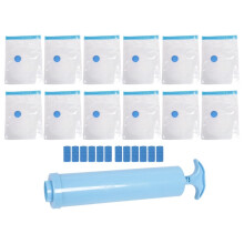 Vacuum Bags for Clothes,Pack of 12,Vacuum Bags Travel 30x40 cm,Vacuum Bags for Clothing, Reusable Storage Bags with Pump
