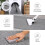 Textured washable hallway runner rug, neutral grey, 2 ft x 5