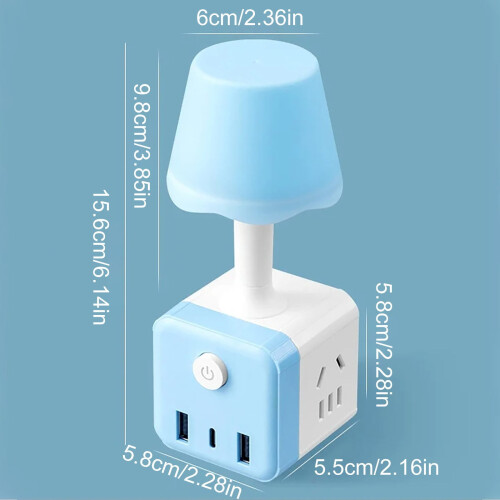 LED Bedside Lamp with Remote Control and USB Adapter Pink 2