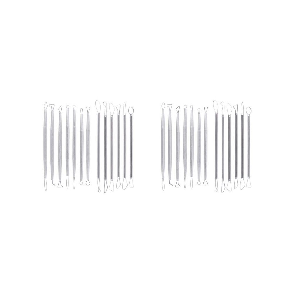 2 Set Polymer Clay Tools Pottery Ceramic Sculpting Tools Carving Ribbon Wire End Loop Clay Tools Set 6033986769283