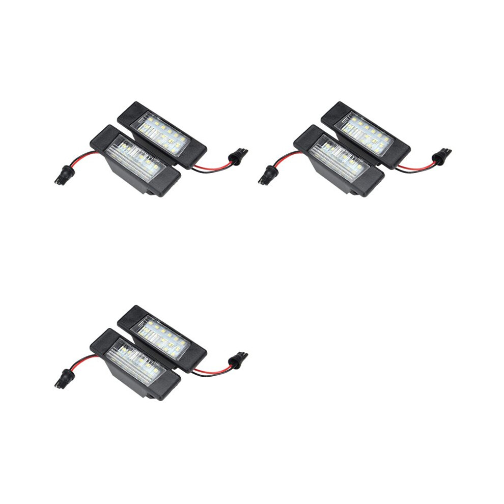 6Pcs 18Leds License Plate S Plastic For Qashqai X-Trail Juke Primera Bright Led Number Licence Plate Light 6031418817229