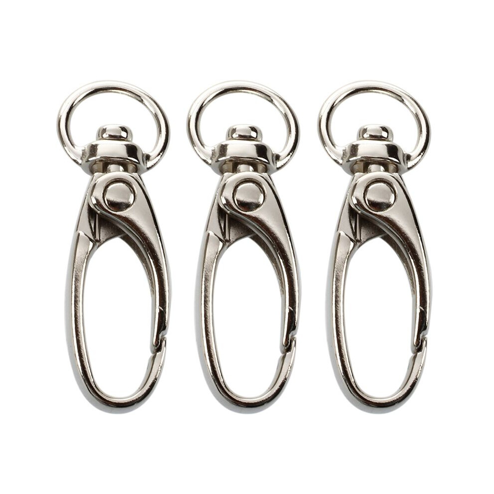 30 Pcs D Swivel Trigger Clips Hooks Metal Key Ring Lobster Clasps 6033986731013