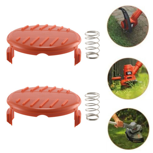 8-Pack RC-100-P Replacement Spool Cap Covers and Spring for Black-Decker AFS Trimmer GH600 NST2018 CST2000