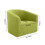Housse extensible vert clair pour fauteuils de type tonneau 3