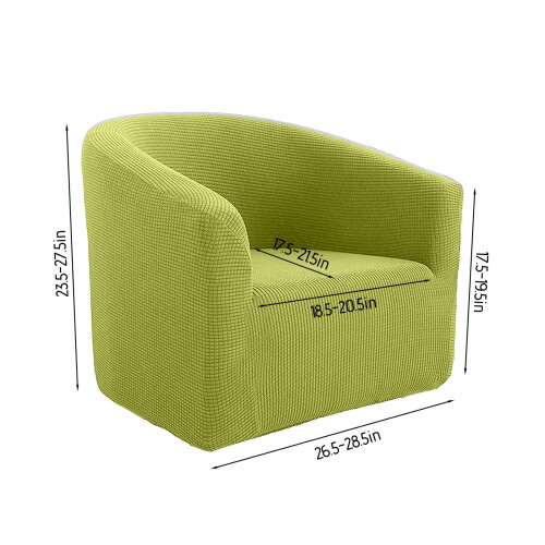 Housse extensible vert clair pour fauteuils de type tonneau 2