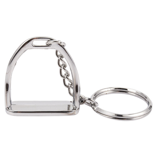 2Pcs Simple Elegant Design Western Stirrup Keychain Key Ring Hanger Tool 1