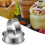 24 Pack 4 Polegadas Double Rolled English Muffin Rings, Aço Inoxidável Crumpet Rings, Tart Rings, Round 6