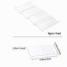 8X Clear Acrylic Spice Drawer Organizer,Seasoning Jars Drawers Insert,Kitchen Spice Rack Tray (Jar Not Included)